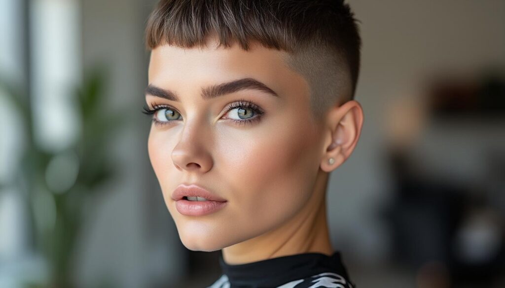 Discover the trendy 2024 ideas and tips to adopt an ultra short cut woman to the mower, combining style and modernity.