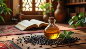 découvrez les vertus et les bienfaits sacrés de l'huile de nigelle en islam, ses usages traditionnels et son importance spirituelle.